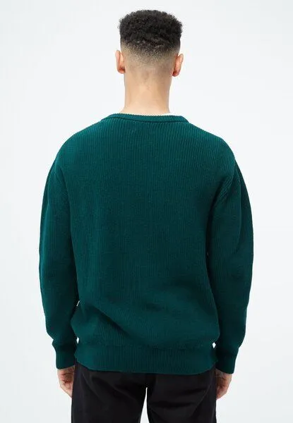 Givn Berlin Givn Berlin Strickpullover GBBRENDAN loose Fit aus Bio-Baumwolle, Petrol, – Produktbild 3 von 4