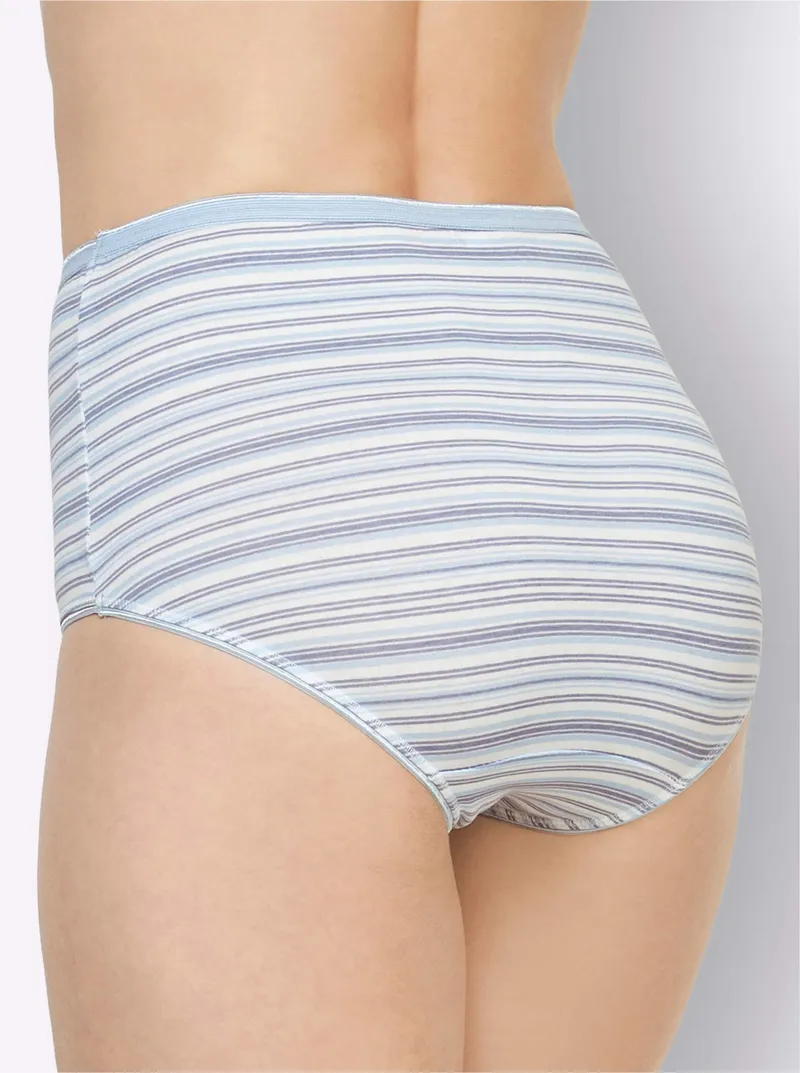 wäschepur Taillenslip 2x rosenquarz-gestreift + 2x eisblau-gestreift, 2x rosenquarz-gestreift + 2x eisblau-gestreift, – Produktbild 3 von 3