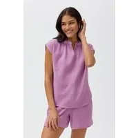 People Wear Organic People Wear Organic Musselin Bluse, Bio-Baumwolle, Malve, – Produktbild 1 von 1