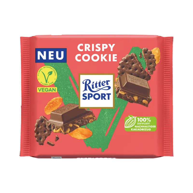 Ritter Sport Ritter Sport Vegan Crispy Cookie, 100 Gramm – Produktbild 1 von 1