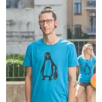 päfjes päfjes Pinguin Paul - Fair Wear Männer Bio T-Shirt, Blau, – Produktbild 1 von 1