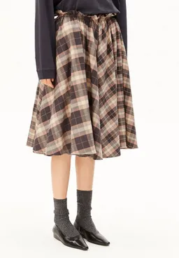ARMEDANGELS ARMEDANGELS Jerseyrock PATCHED CHECK Rock aus 100% Bio-Baumwolle (Relaxed Fit) Knielang – Produktbild 1 von 1