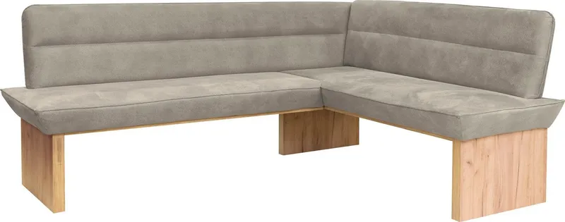 OTTO home Eckbankgruppe Beluna + Cross Essecke Sitzgruppe Eckbank Küchenbank, (Set, 4-tlg., Eckbank, 2 Stühle und Tisch), Sitzgruppe Esszimmer Stühle Tisch und Bank bequem gepolstert, Braun, – Produktbild 3 von 8
