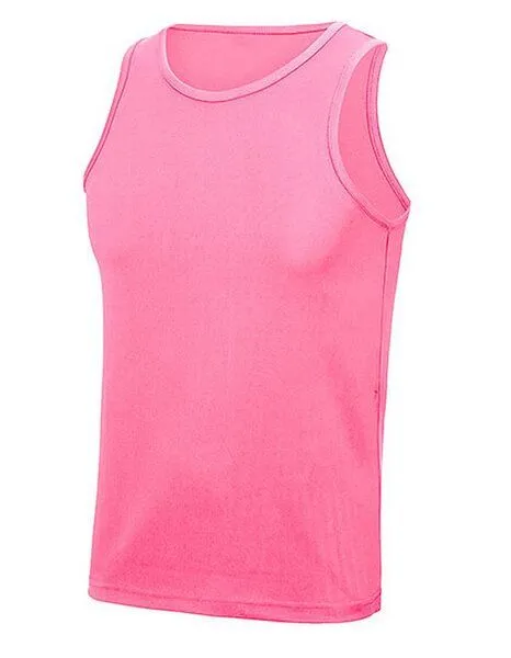 Just Cool Just Cool Muskelshirt Ärmellos Recyceltes Polyester, Neon pink, – Produktbild 2 von 3