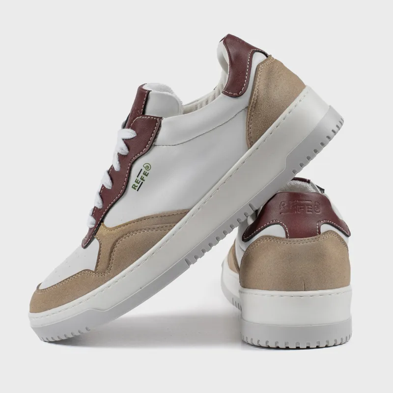 Risorse Future Risorse Future Herren vegan Sneaker Wave Bordeaux/Haselnuss, Weiß, – Produktbild 2 von 2