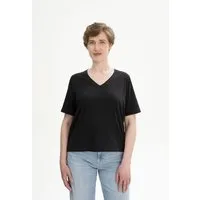 MELA V-Neck T-Shirt Style ANKITA | von MELA | Fairtrade & GOTS zertifiziert, Schwarz, – Produktbild 1 von 1