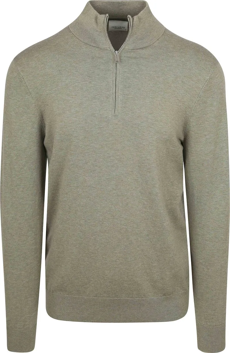 Profuomo Profuomo Half-Zip Pullover Luxury Basic Grün - Größe XL, Grün, – Produktbild 1 von 5