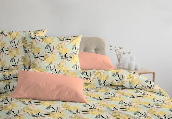 Nature by Adam Nature by Adam Bettwäsche 2tlg aus 100% Bio-Baumwolle - Made in Germany - Jungle, Gelb, – Produktbild 4 von 4