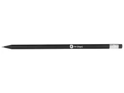 Memo Bleistift rund schwarz durchgefärbt mit Radiertip, FSC zertifiziert – Produktbild 1 von 1