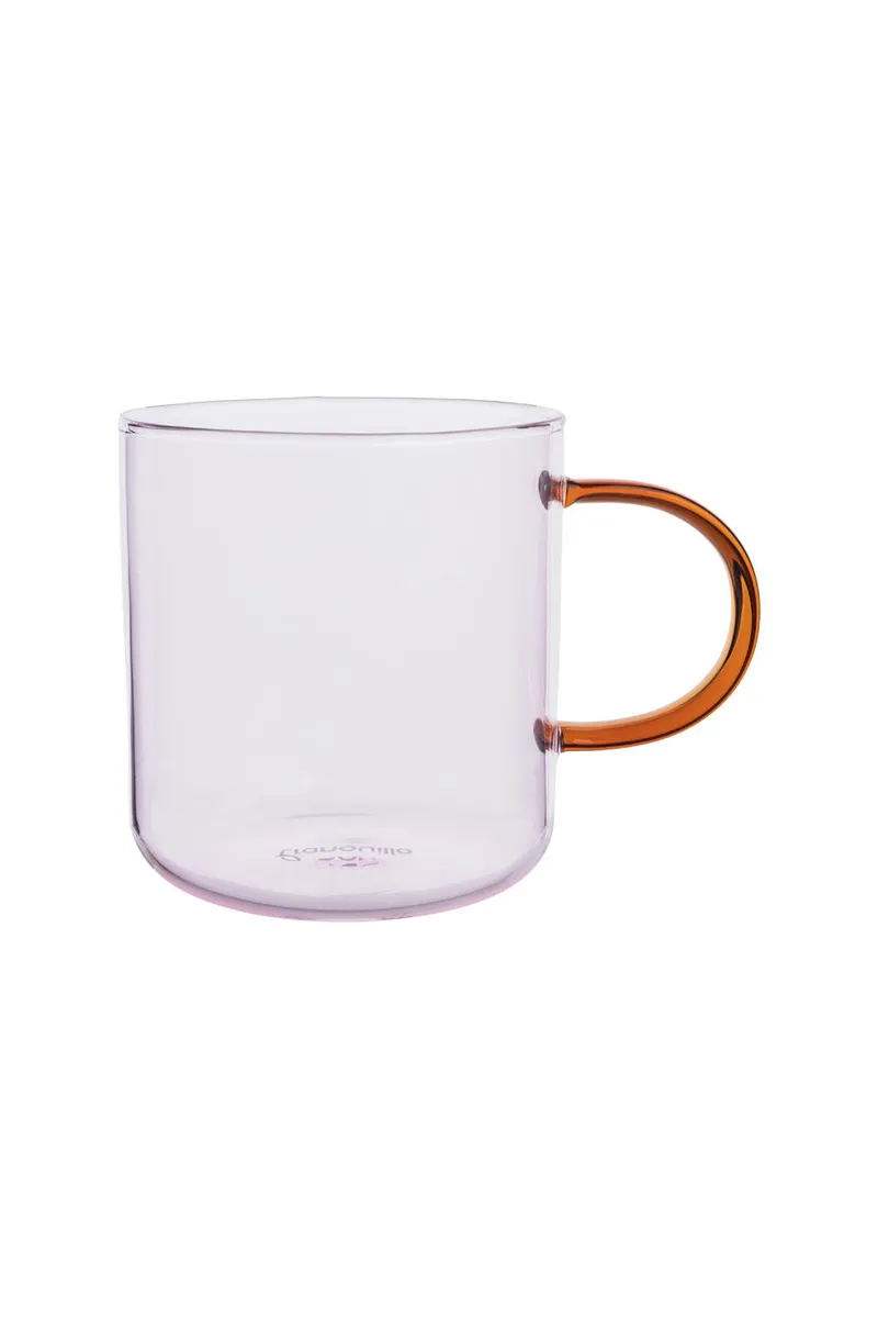 Tranquillo Tasse RAIINBOW Rosa – Borosilikatglas - rosa – Produktbild 1 von 2
