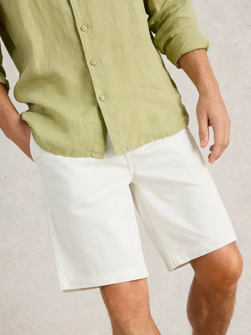 White Stuff Chino-Shorts aus Bio-Baumwolle - 34/R, Weiß, – Produktbild 1 von 4