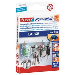 Tesa tesa Doppelseitige Selbstklebestrips 'Powerstrips' large, 10 Stk. – Produktbild 1 von 1