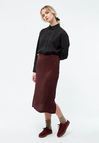 Givn Berlin Givn Berlin Midirock GBTINA aus TENCEL, Wine red (tencel), – Produktbild 2 von 4