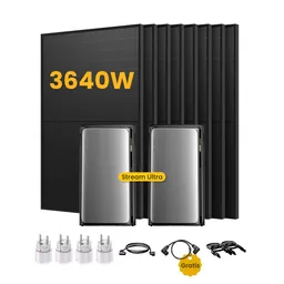 EcoFlow 2x EcoFlow STREAM Ultra, All-in-One Solaranlage mit Speicher, inkl. 8 Bifazialen Solarmodulen, by Powerness - 8 x 455Wp Bifaziale Full Black / 4 x Smart Plug / Selbstabholung – Produktbild 1 von 1