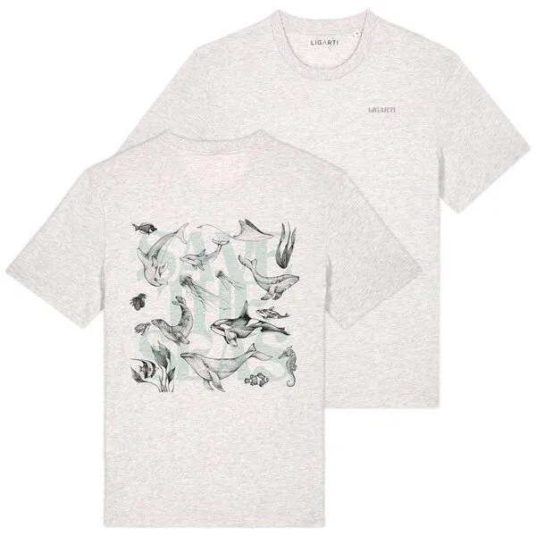 LIGARTI T-Shirt – Save The Seas – LIGARTI Tiermanufaktur, Altrosa, – Produktbild 2 von 3