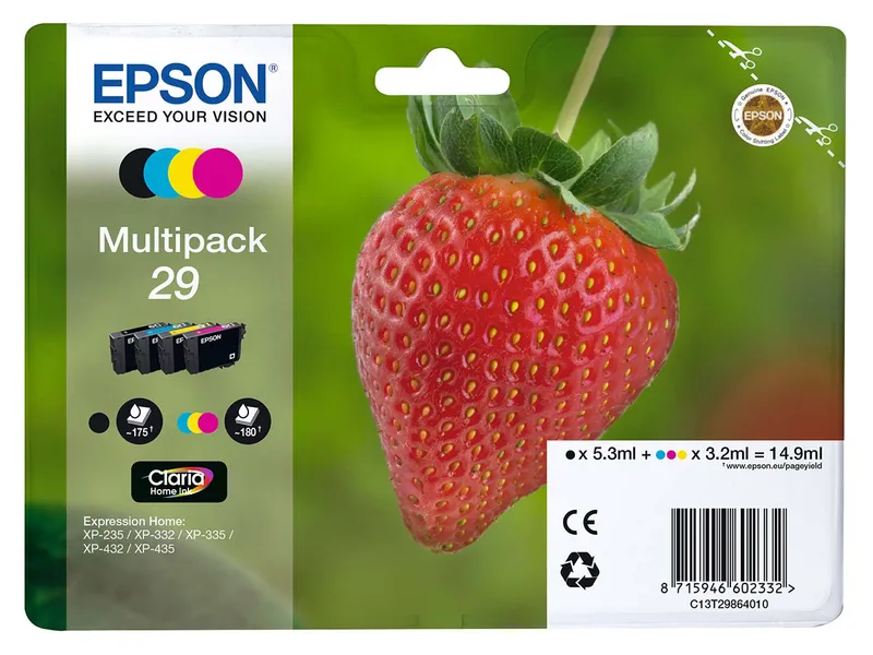 Epson Epson Tintenpatronen T2986/ 29 schwarz, cyan, magenta, gelb, 4er-Set – Produktbild 2 von 3
