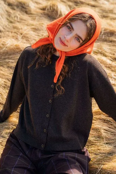 Kopyto Kopyto SAJMIRI RWS – leichter Damen-Cardigan aus Merinowolle, Dunkelbraun, – Produktbild 2 von 4
