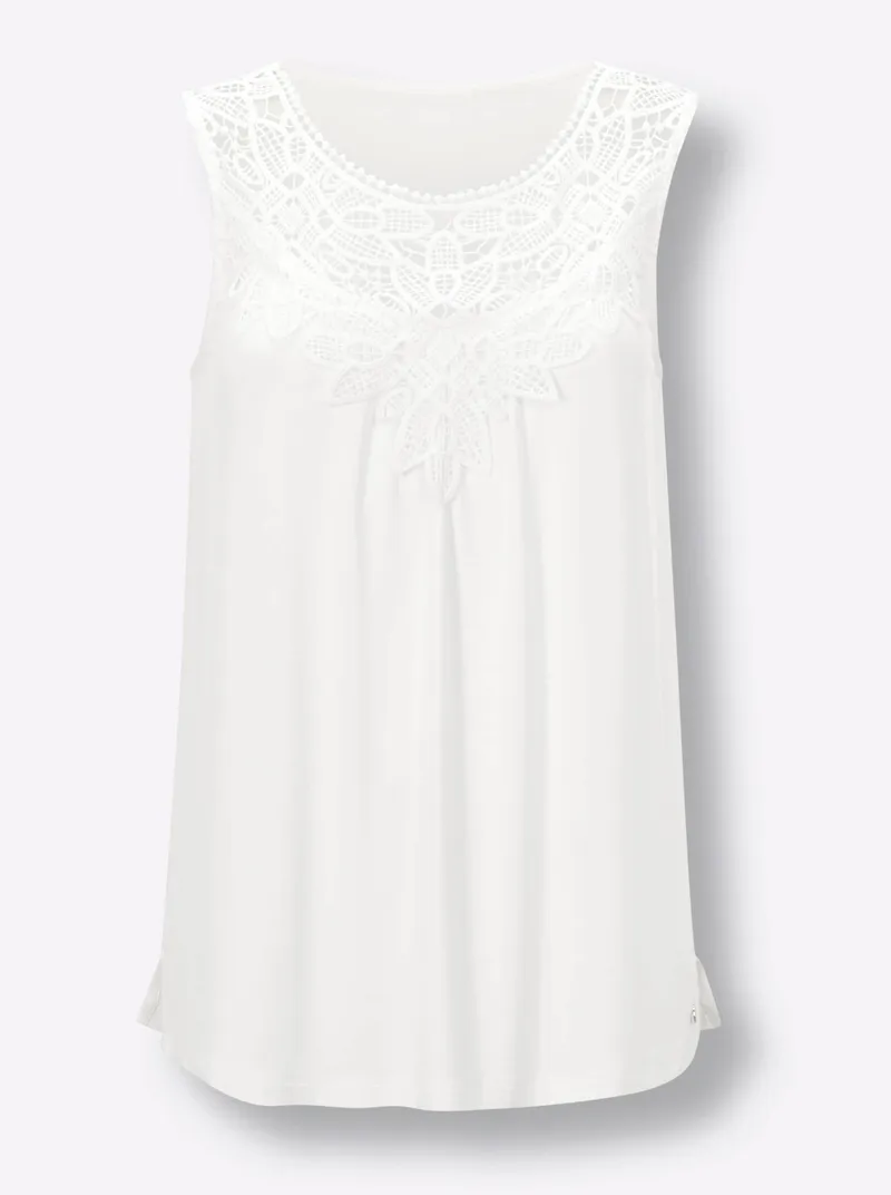 Shirttop, Ecru, – Produktbild 1 von 2