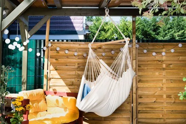 MacaMex MacaMex Relaxa Hängestuhl aus recycelter Baumwolle, Natur (weiß), – Produktbild 3 von 4