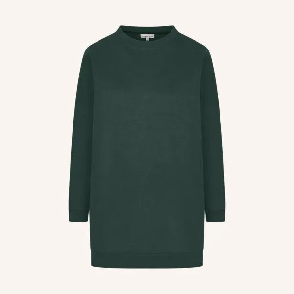 NORDLICHT NORDLICHT Sweat Kleid MALIN aus 100% Baumwolle, Waldgrün (grün), – Produktbild 1 von 4