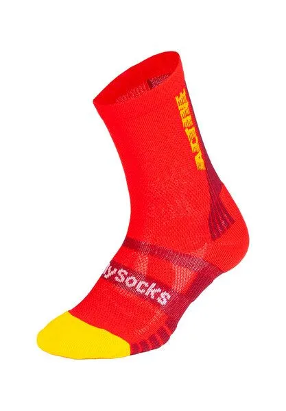 DillySocks DillySocks Sportsocken „Active Performance“, Rot,gelb, – Produktbild 1 von 4