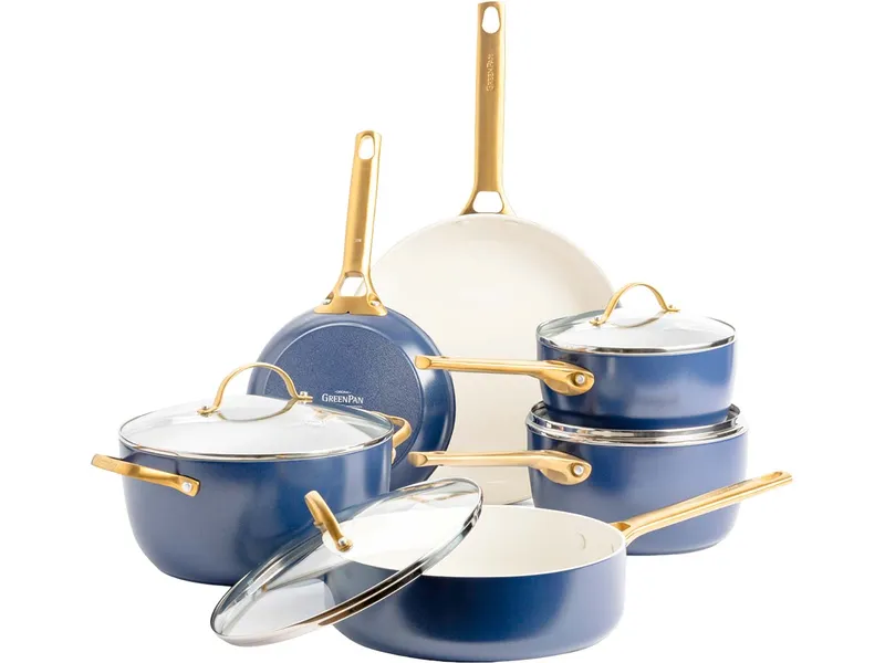 Greenpan Greenpan Pfannen- & Topfset "Padova Reserve" 6er-Set, Marineblau, – Produktbild 2 von 3