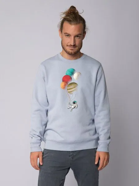 watapparel watapparel Sweatshirt Unisex Balloon Spaceman, Serene blue, – Produktbild 2 von 3