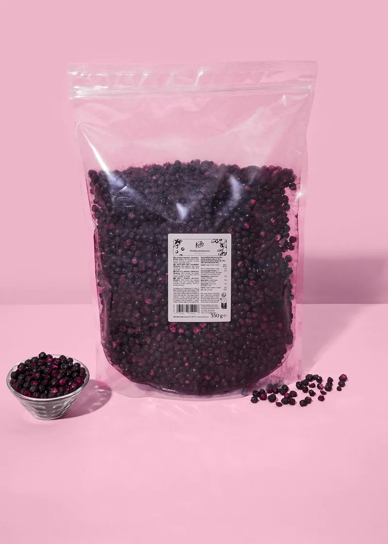 KoRo Gefriergetrocknete Wildheidelbeeren 350 g – Produktbild 1 von 5