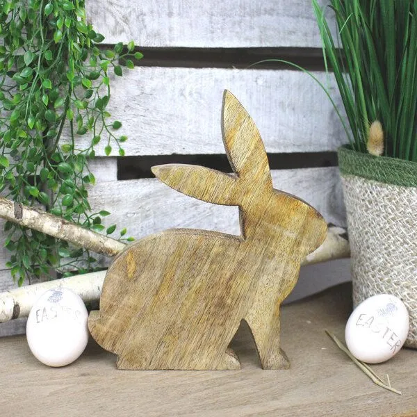 Mitienda Shop Mitienda Shop Handgemachter Osterhase Willy aus Holz 20cm – Produktbild 2 von 2