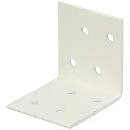 Alberts ALBERTS Winkelverbinder, verzinkt, weiß kunststoffbeschichtet, TxHxB 40x40x40 mm – Produktbild 1 von 1