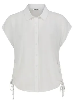 SUBLEVEL Blusenshirt Kurzärmeliges Hemd mit Kragen und für Damen LENZING™ ECOVERO™ nachhaltig Regular Fit Knopfleiste – Produktbild 1 von 1