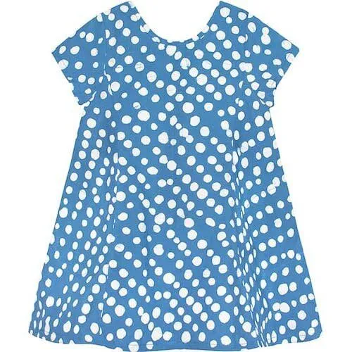 Global Mamas Global Mamas Bio Sommerkleid - SWING - Argyle/Pebbles, Pebbles (blau), – Produktbild 1 von 3