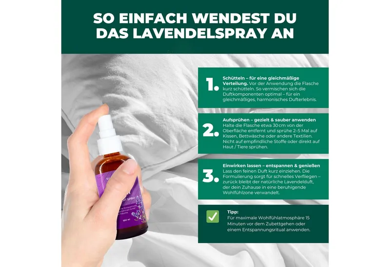 Silberkraft Silberkraft Kissenspray mit 100 % Bio Lavendel – Produktbild 7 von 8