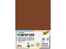 folia folia Tonpapier, 130 g/m², 50 x 70 cm, 10 Bogen, schokobraun – Produktbild 1 von 1