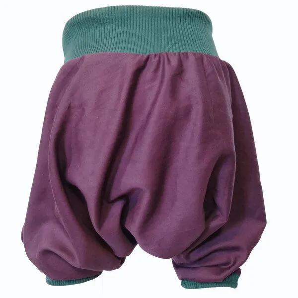 liebewicht liebewicht kurze Pumphose Sommerhose lila aus Bio Satin, Lila, – Produktbild 6 von 8