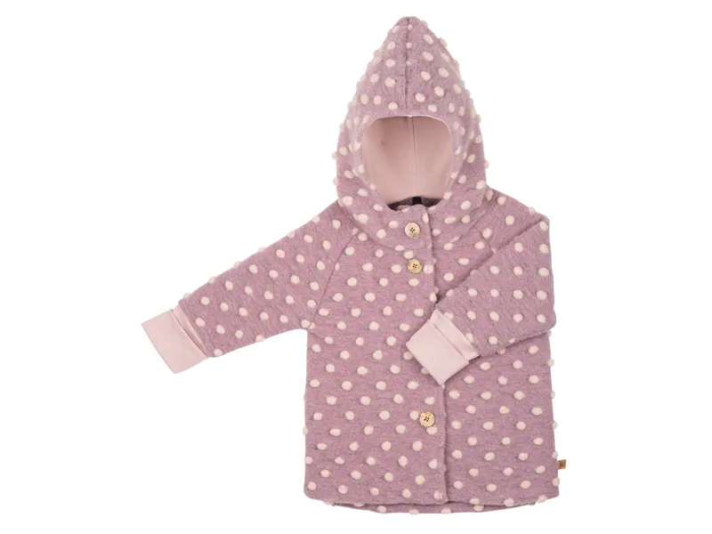 Pure pure by Bauer PURE PURE by Bauer Kinder Mantel mit Kapuze Wollwalk mauve-cream Gr.86/92, Rosa, – Produktbild 1 von 1