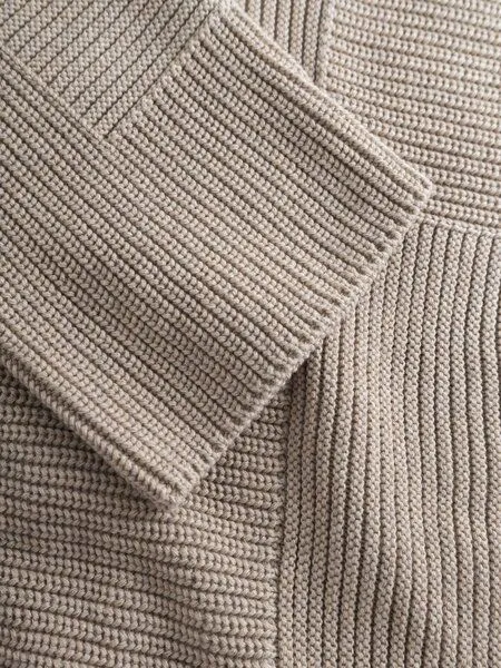 KnowledgeCotton Apparel KnowledgeCotton Apparel Pullover Cotton Loose Fit Crew Neck Knit, Light feather gray, – Produktbild 4 von 4