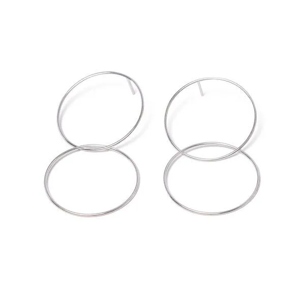 Jonathan Radetz Jewellery Jonathan Radetz Jewellery Stecker SPIRAL TWO, Silber 925, Sterlingsilber, Durchmesser 10 - 30 mm, Handmade in Germany – Produktbild 3 von 3