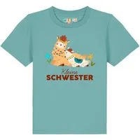 watabout kids watabout.kids T-Shirt Kinder Lama Kleine Schwester, Teal monstera, – Produktbild 1 von 1