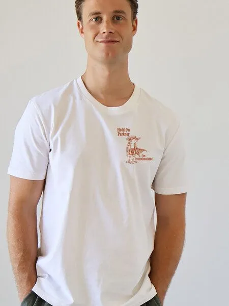 Kultgut Kultgut Artdesign - Shirt aus recycelter Biobaumwolle naturbelassen/ Hold On, Natur, – Produktbild 3 von 4