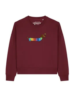 watapparel watapparel Sweatshirt Frauen Regenbogen Dackel – Produktbild 1 von 1
