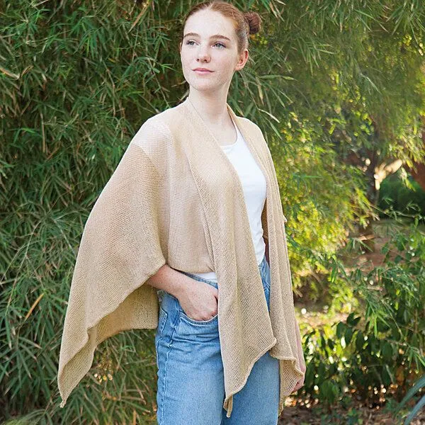 Sundara Sundara Kimono "Mira" 100% Bio-Baumwolle, Sand, – Produktbild 1 von 3