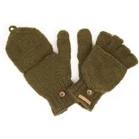 short'n'pietz short'n'pietz Schurwollhandschuhe, handgestrickt, Olivegrün, – Produktbild 1 von 1