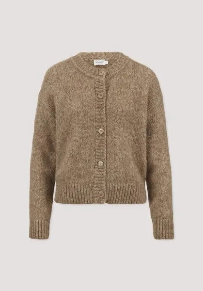 hessnatur hessnatur Strickjacke Relaxed aus Alpaka und Bio-Baumwolle, Naturcamelbraun, – Produktbild 4 von 4