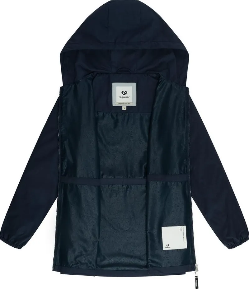 ragwear ragwear Outdoorjacke Monadissimo B Leichte Kapuzenjacke mit Taillenzugband, Blau, – Produktbild 5 von 5
