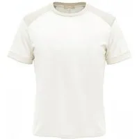 körber mode körber mode T-Shirt aus europäischem Hanf und Biobaumwolle Materialmix weiß, beige Akzente – Produktbild 1 von 1