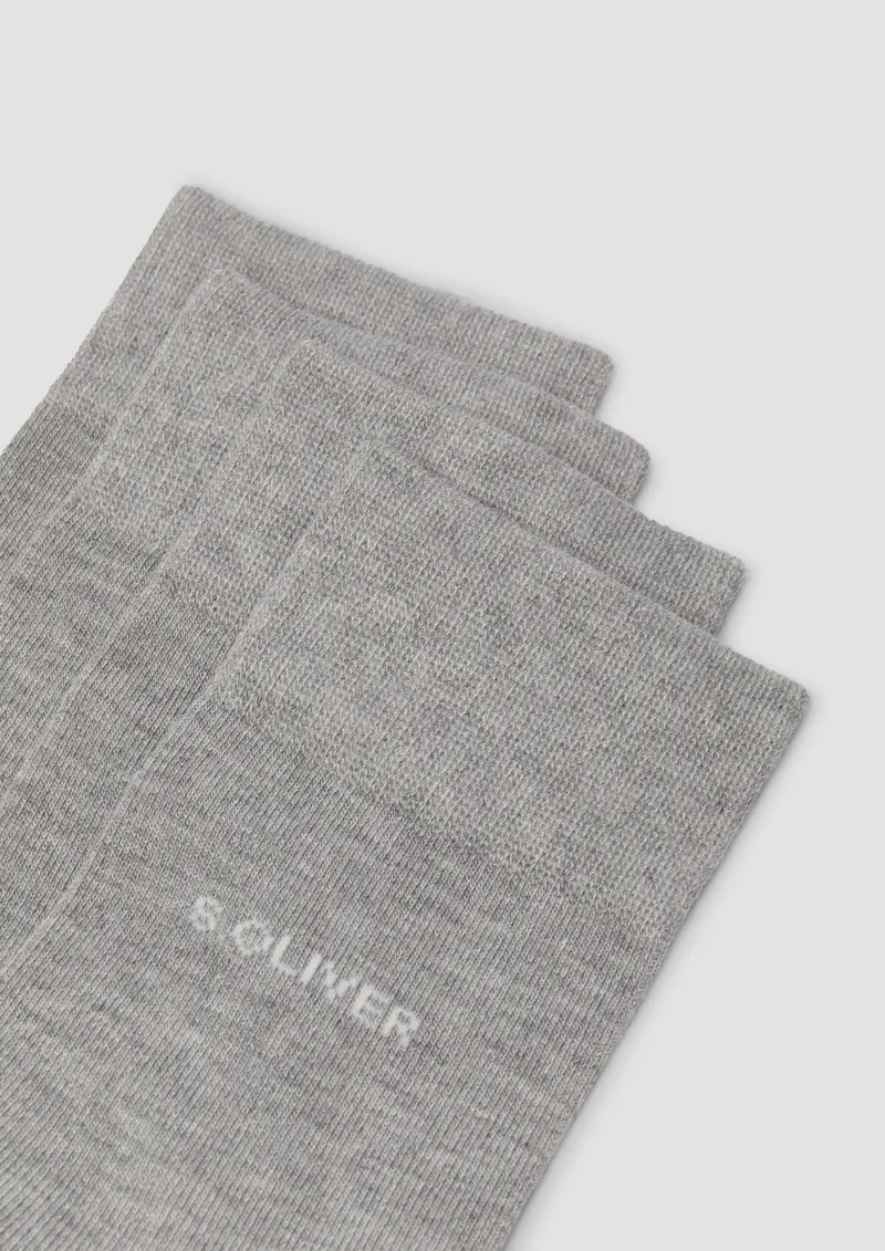 s.Oliver s.Oliver Bambus-Kurzsocken im 2er-Pack, Grau, – Produktbild 3 von 4