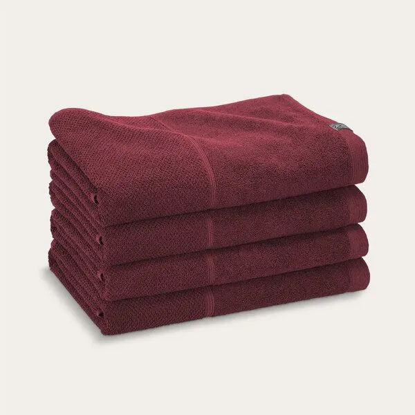 Kushel Towels Kushel Towels The Hand & Hair Set - Handtuchset aus Biobaumwolle und Holzfaser, Berry red, – Produktbild 1 von 4
