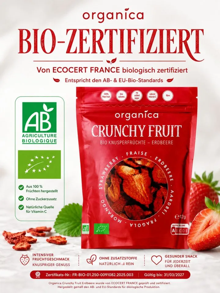 ORGANICA ORGANICA Gefriergetrocknete Bio-Erdbeeren – Produktbild 2 von 5