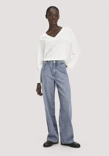 hessnatur hessnatur Jeans ALVA Wide Leg aus Bio-Baumwolle mit recycelter Baumwolle, Blue, – Produktbild 1 von 3